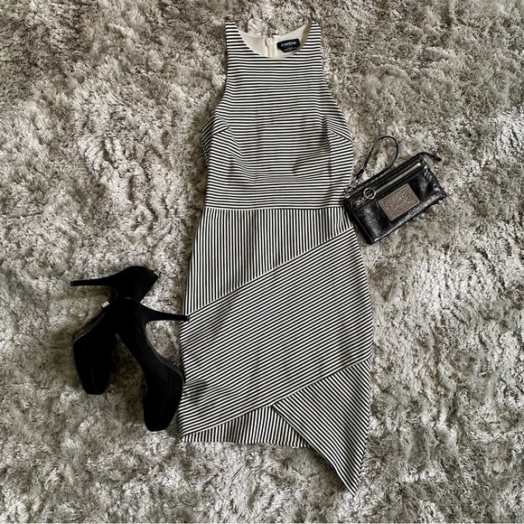 Bebe NWOT Black & White Racerback Dress Size XS - Picture 3 of 8